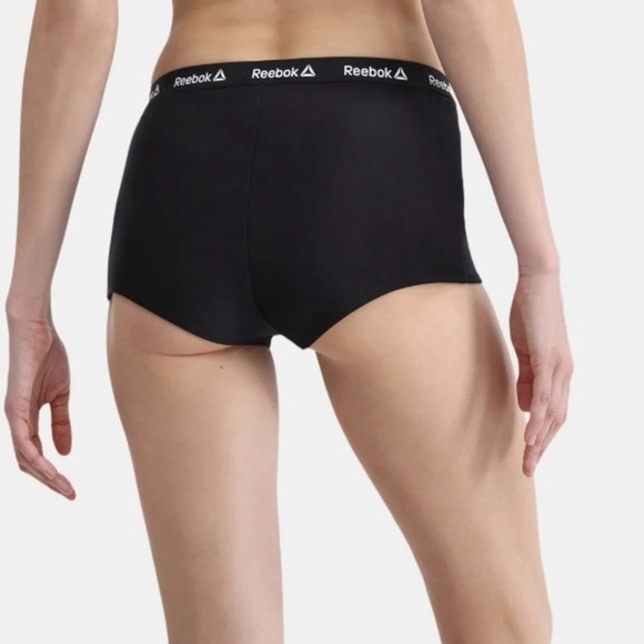NWT Reebok Women's Black Swim Cheeky Boy Shorts XXL Quick Dry UPF 50+ - Picture 3 of 9